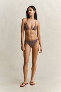 Monogram Hipster-Bikinihose mit Print