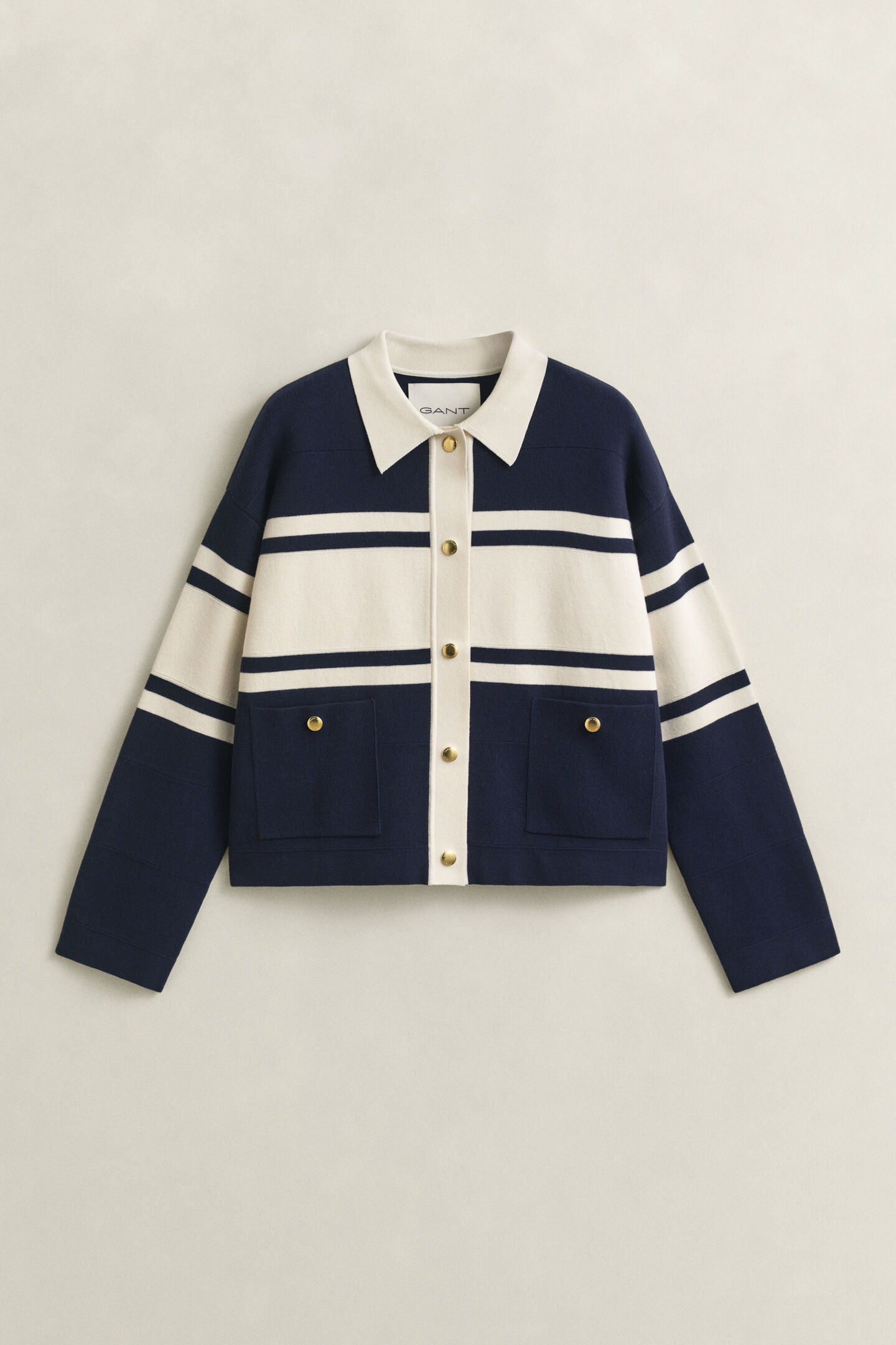 Color Blocked Strickjacke