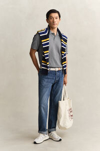 Zweifarbiges Poloshirt