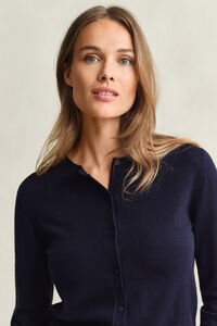 Leichte Rundhals-Strickjacke