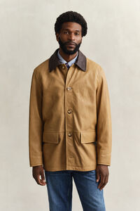 Decker-Jacke aus Leder