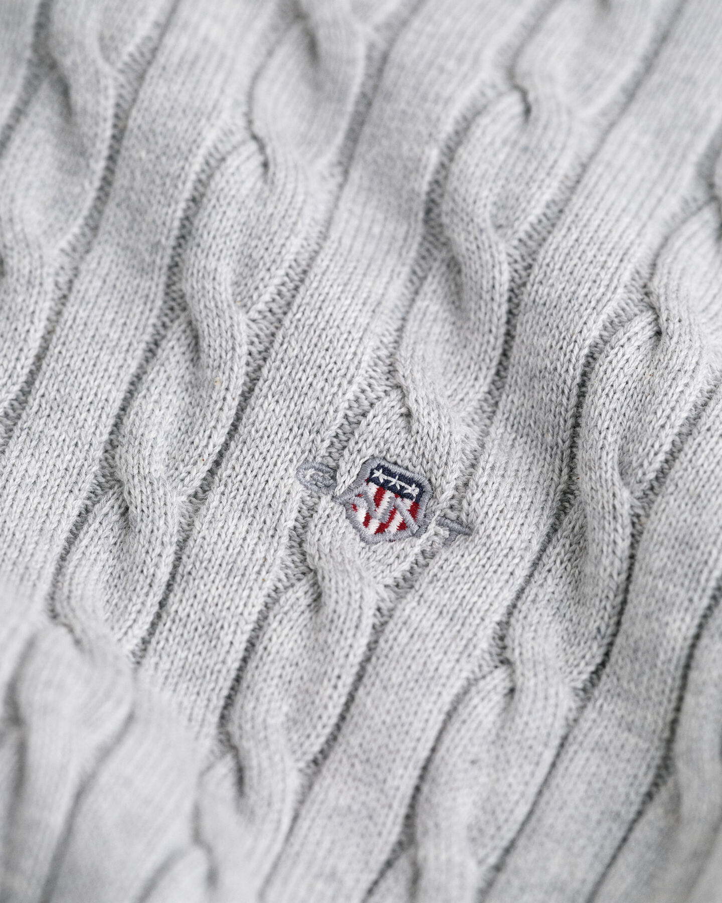 Teens Shield Zopfstrick Rundhalspullover aus Baumwolle