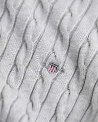 Teens Shield Zopfstrick Rundhalspullover aus Baumwolle