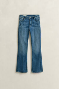 Stretch Jeans mit ausgestelltem Bein