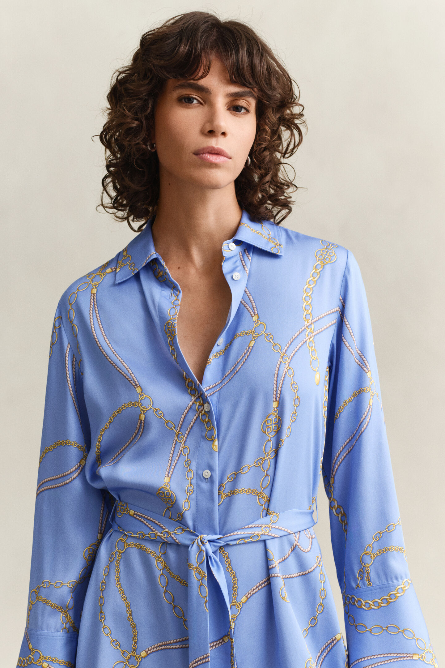 Hemdblusenkleid mit G&uuml;rtel