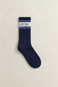 Gestreifte Logo Sportsocken