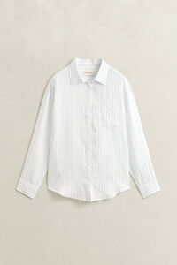 Relaxed Fit Leinen Bluse mit Streifen
