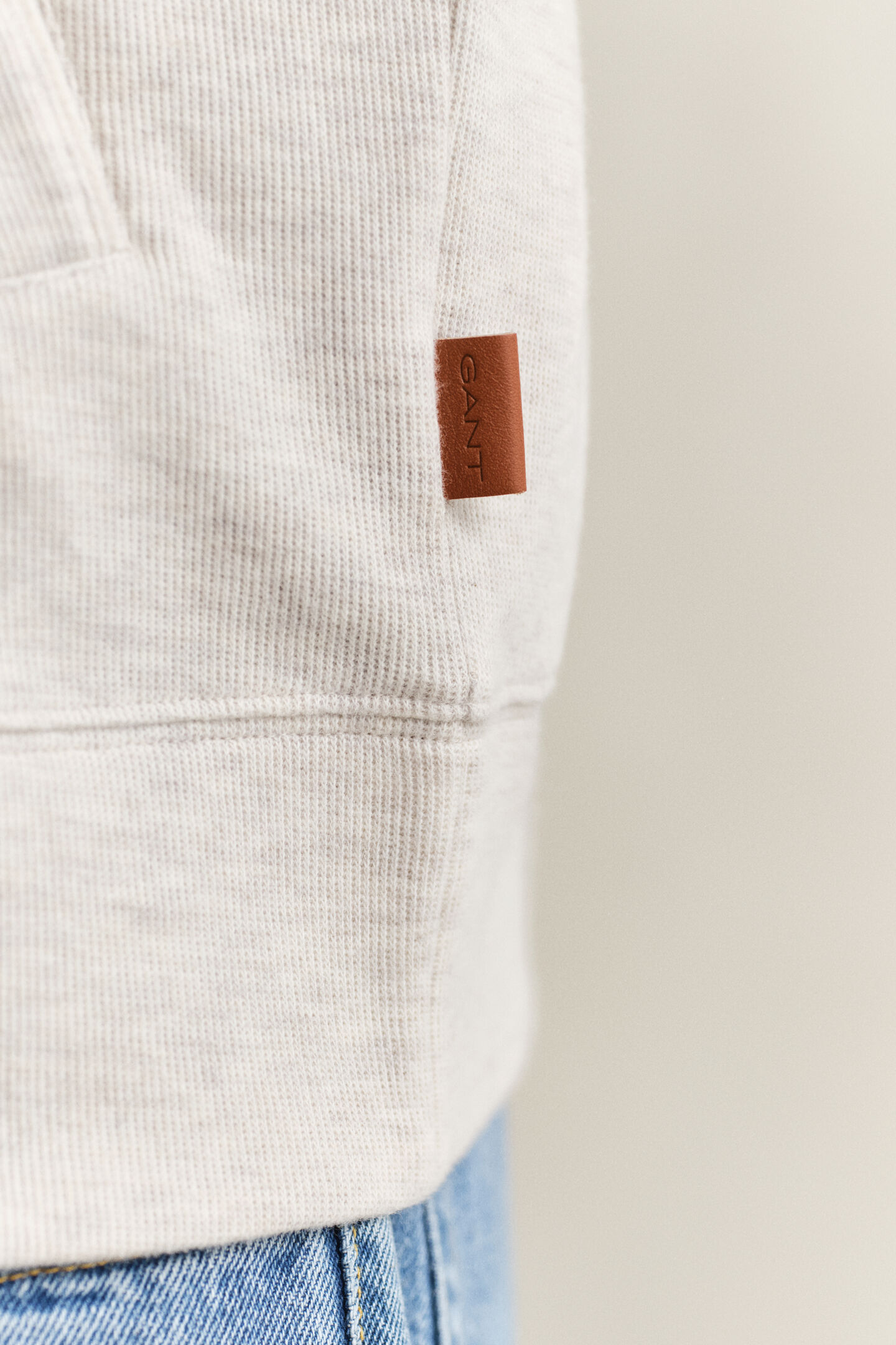 Sacker Rib Sweatjacke mit Rei&szlig;verschluss