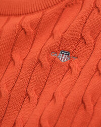 Kids Shield Zopfstrick Rundhalspullover aus Baumwolle