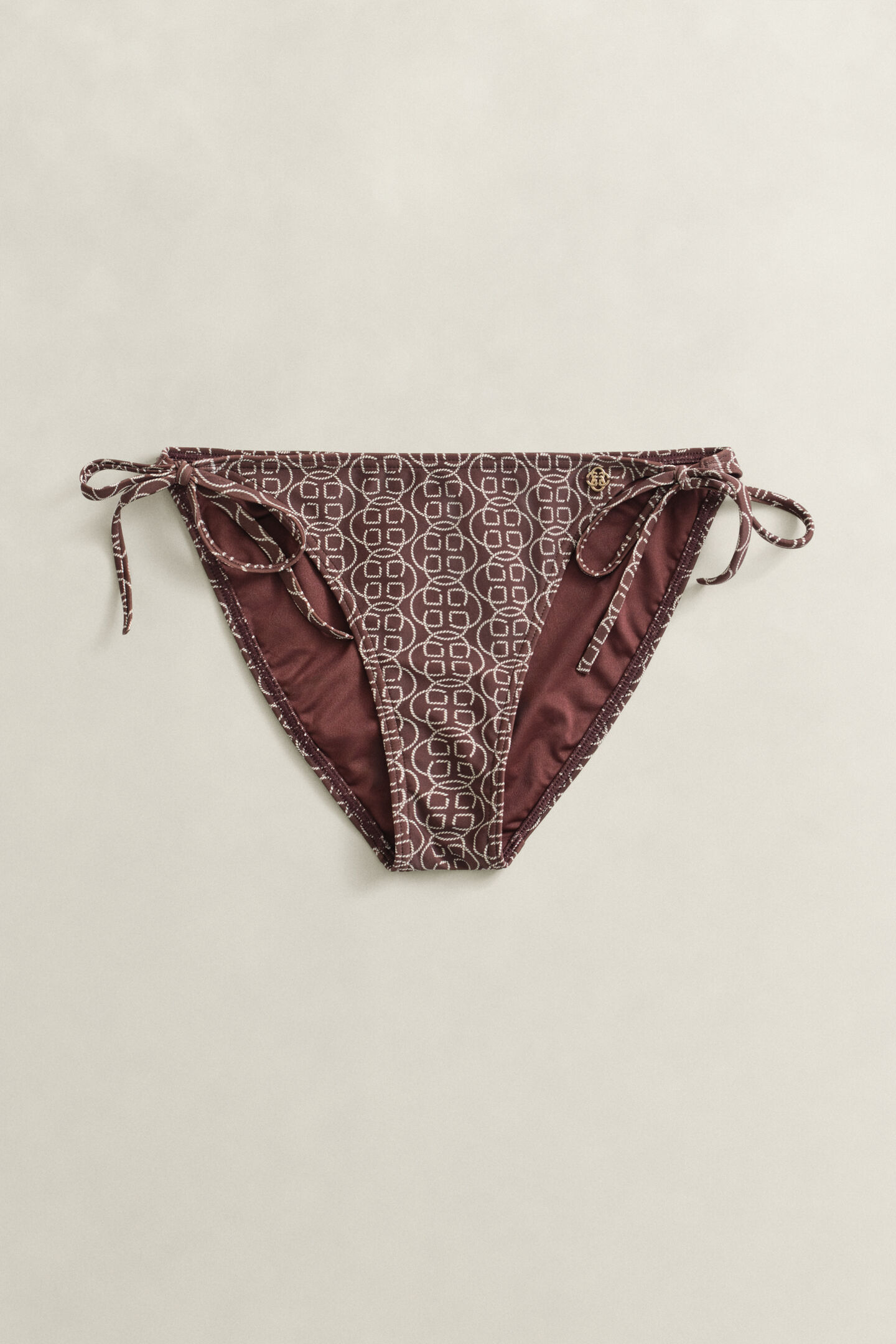 Bikinihose mit seitlichen Bindeb&auml;ndern und Print