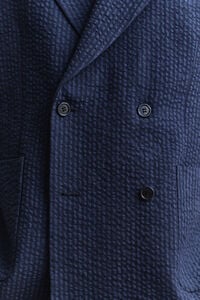 Indigo Seersucker Anzugsakko