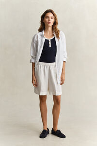 Shorts aus Leinenmix