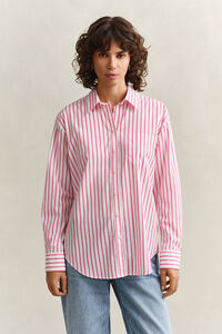 Regular Fit Classic Popeline Bluse mit Streifen