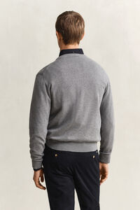 Rundhalspullover aus Baumwolle