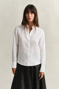 R&uuml;schenbluse aus Leinenmix