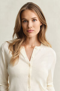 Leichte Rundhals-Strickjacke