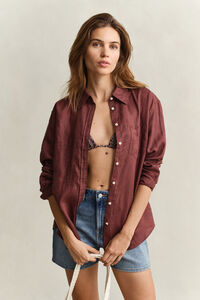 Relaxed Fit Leinen Bluse