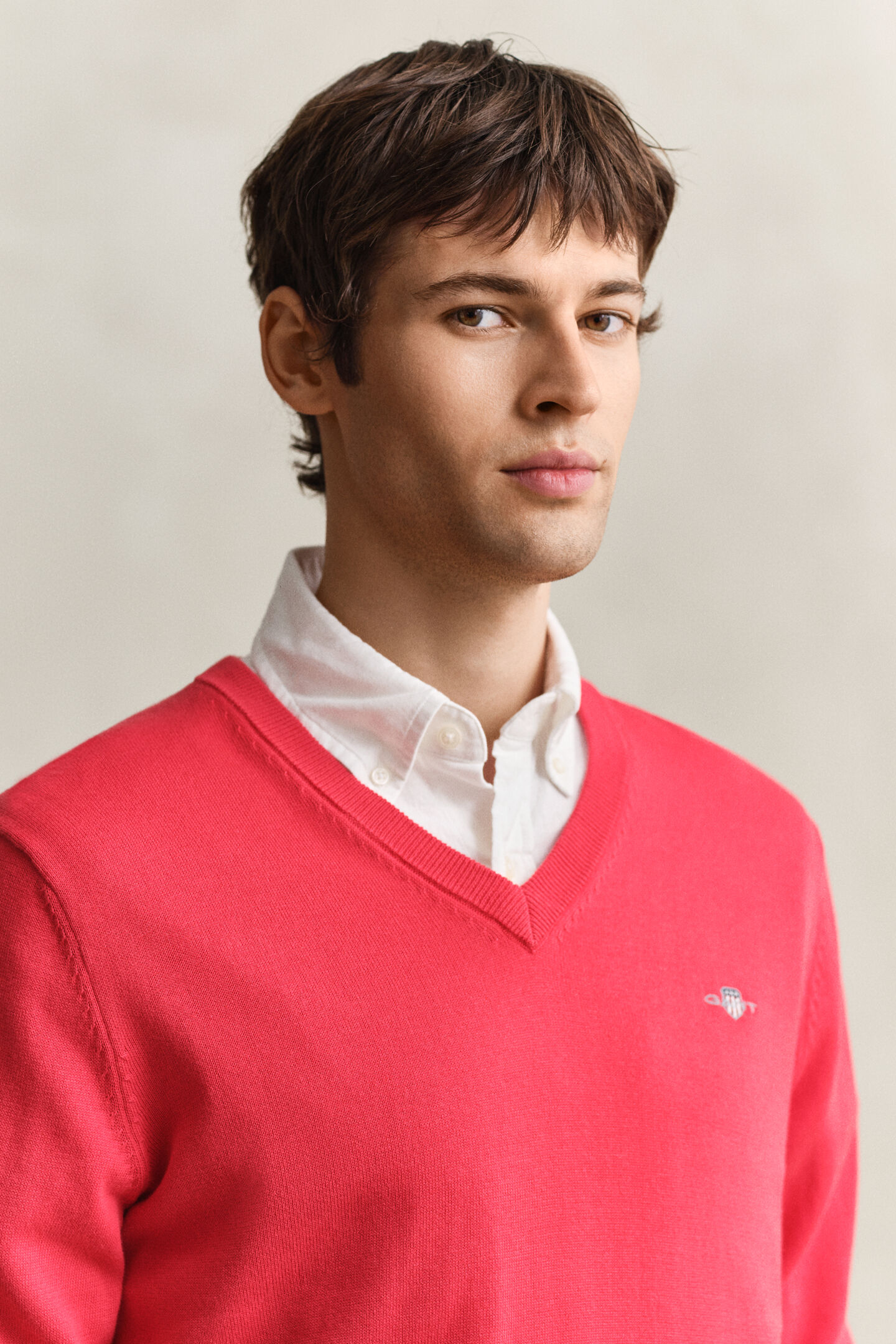 Klassischer V-Neck Pullover aus Baumwolle