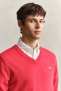 Klassischer V-Neck Pullover aus Baumwolle