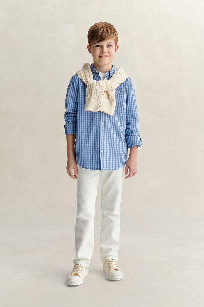 Teen Boys Gingham Popeline-Hemd