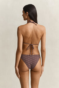 Wattiertes Triangel-Bikinioberteil mit Print