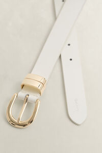 Chunky Lederg&uuml;rtel mit markanter Schnalle