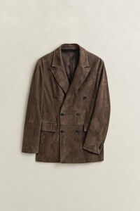 Sakko aus Veloursleder