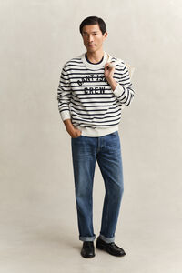 Breton Striped Pullover mit Grafik