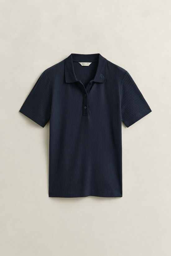 Geripptes Poloshirt
