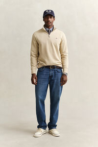 Shield Sweatshirt mit halblangem Rei&szlig;verschluss