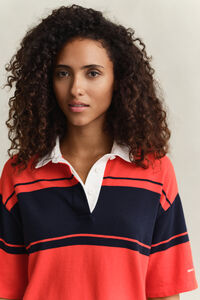 Kurz&auml;rmliger Heavy Rugger mit Blockstreifen