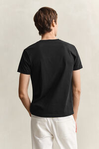 Slim Fit Shield T-Shirt mit V-Ausschnitt