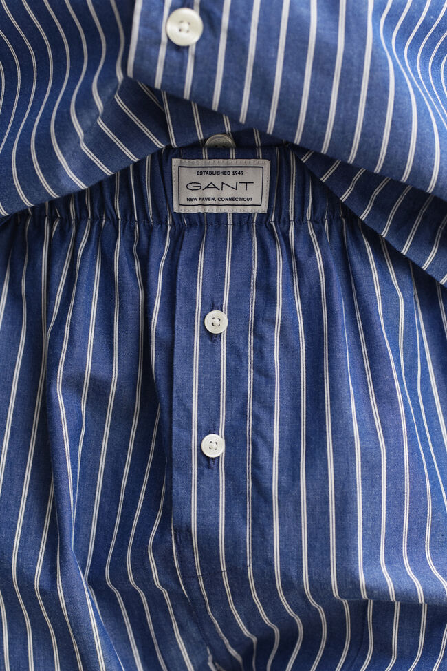 Gestreifter Pyjama aus Popeline