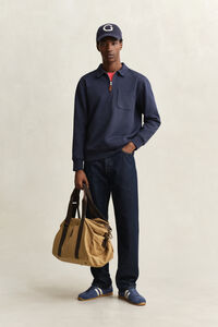 Sweatshirt mit Rei&szlig;verschlusskragen aus Romanit