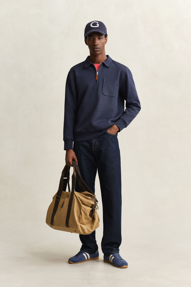 Sweatshirt mit Rei&szlig;verschlusskragen aus Romanit