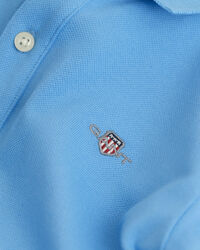 Kids Shield Langarm Piqu&eacute; Poloshirt