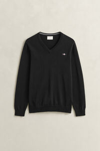 Klassischer V-Neck Pullover aus Baumwolle