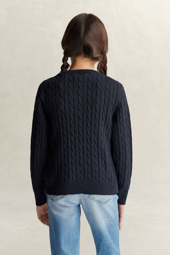 Teen Girls Pullover mit Zopfmuster