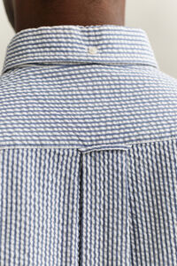 Regular Fit Seersucker Hemd mit Streifen