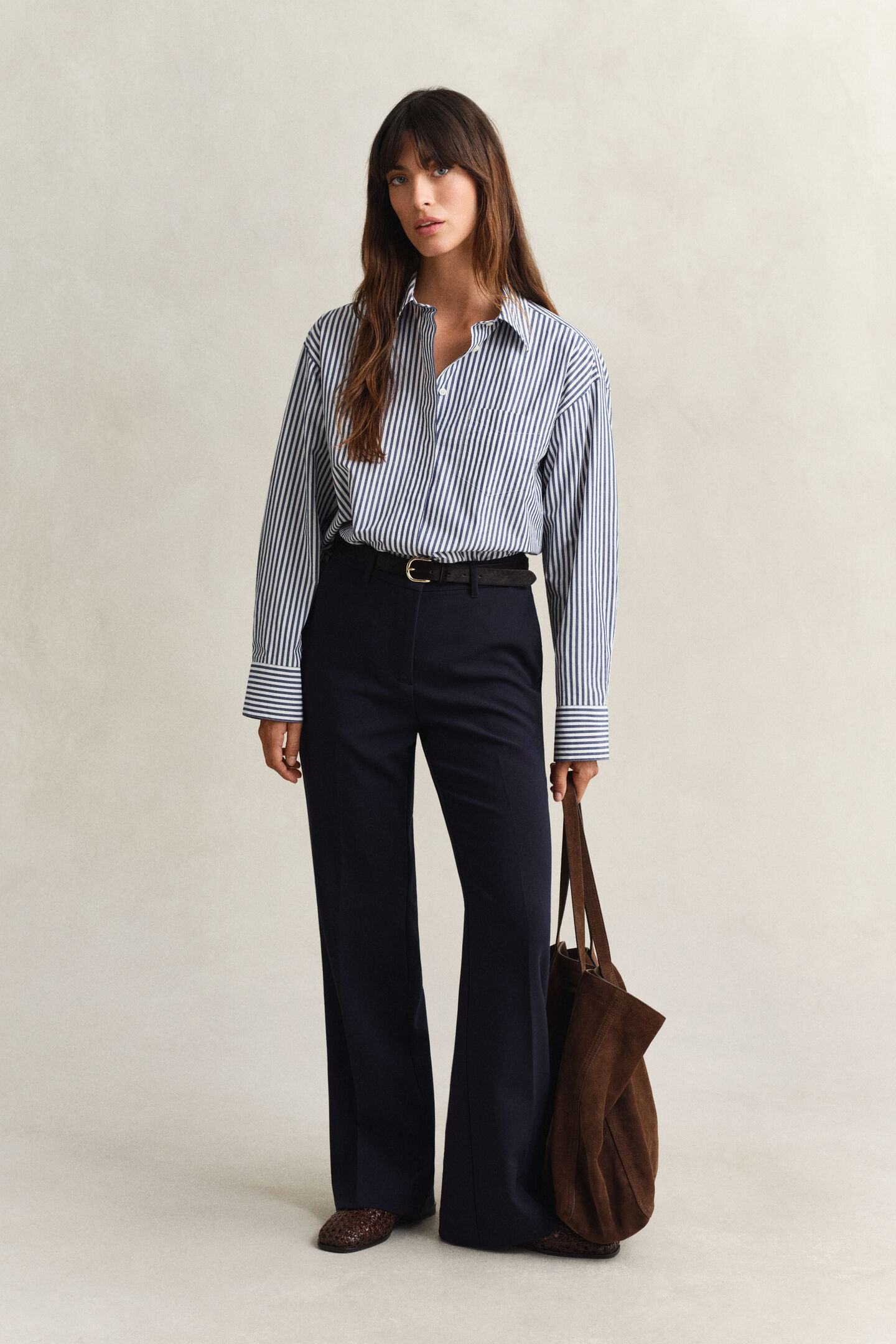 Gestreifte Popeline-Bluse