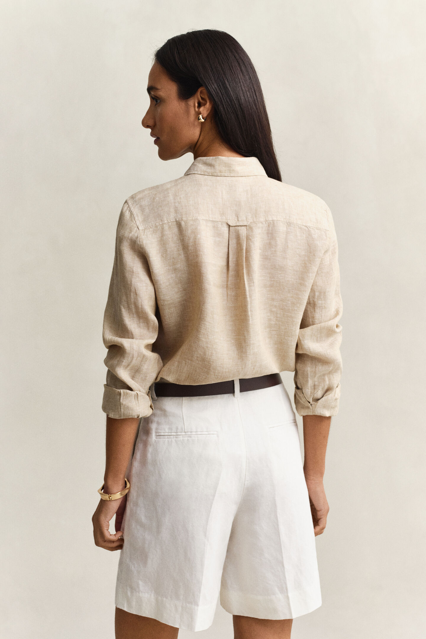 Regular Fit Leinen Bluse