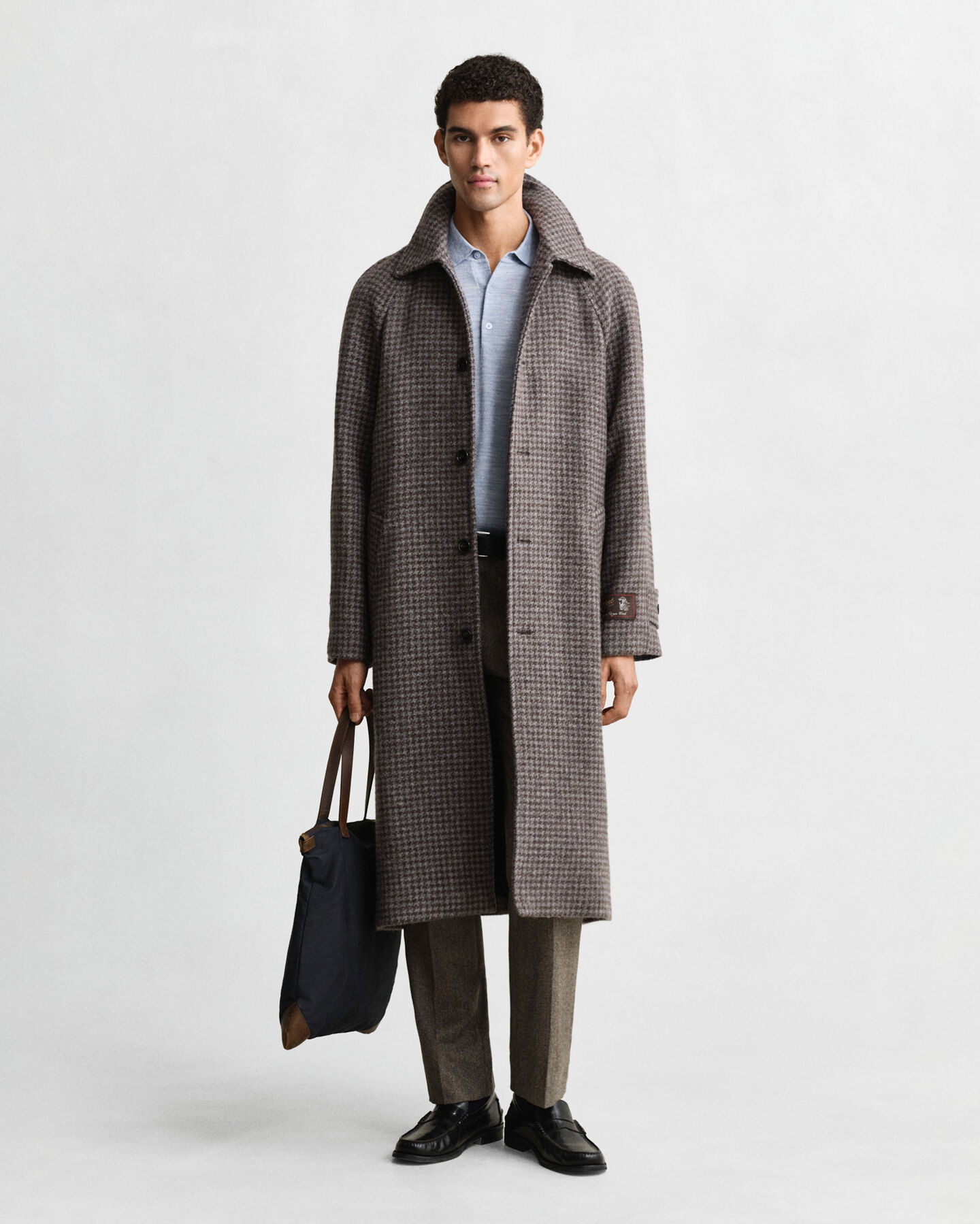 Kurz&auml;rmeliger Polopullover aus extrafeiner Merinowolle