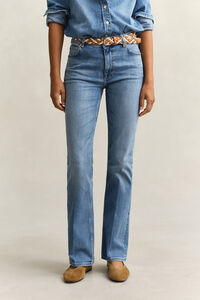 Stretch Jeans mit ausgestelltem Bein