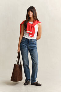 Stretch-Jeans mit geradem Bein