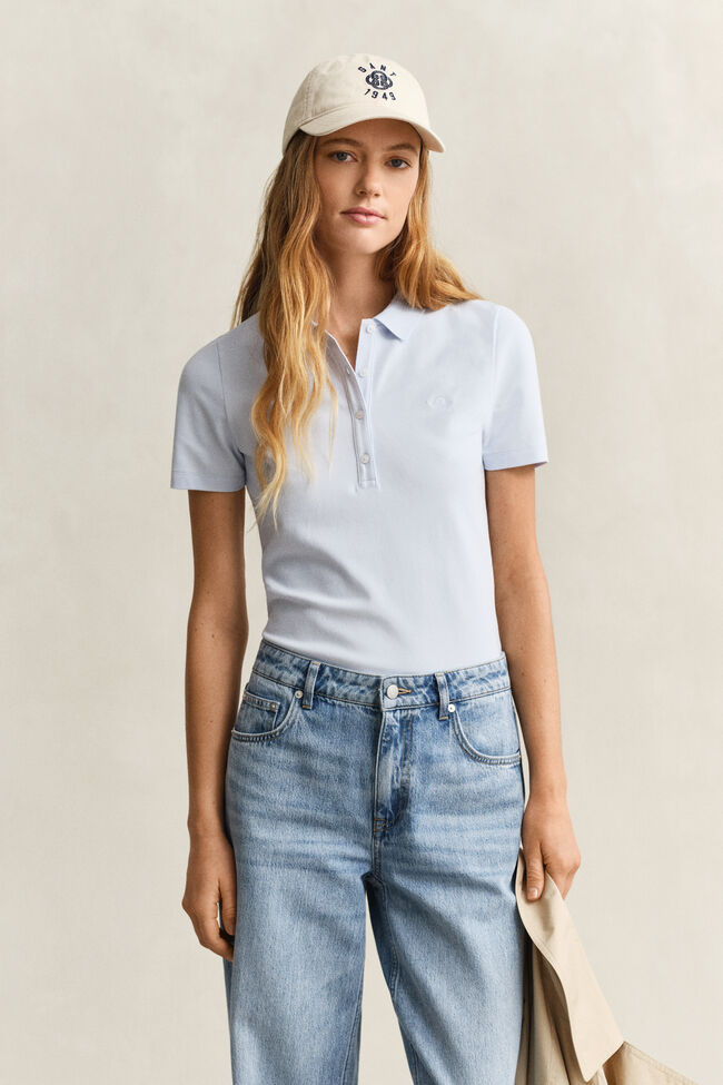 Slim Fit Archive Shield Piqu&eacute; Poloshirt