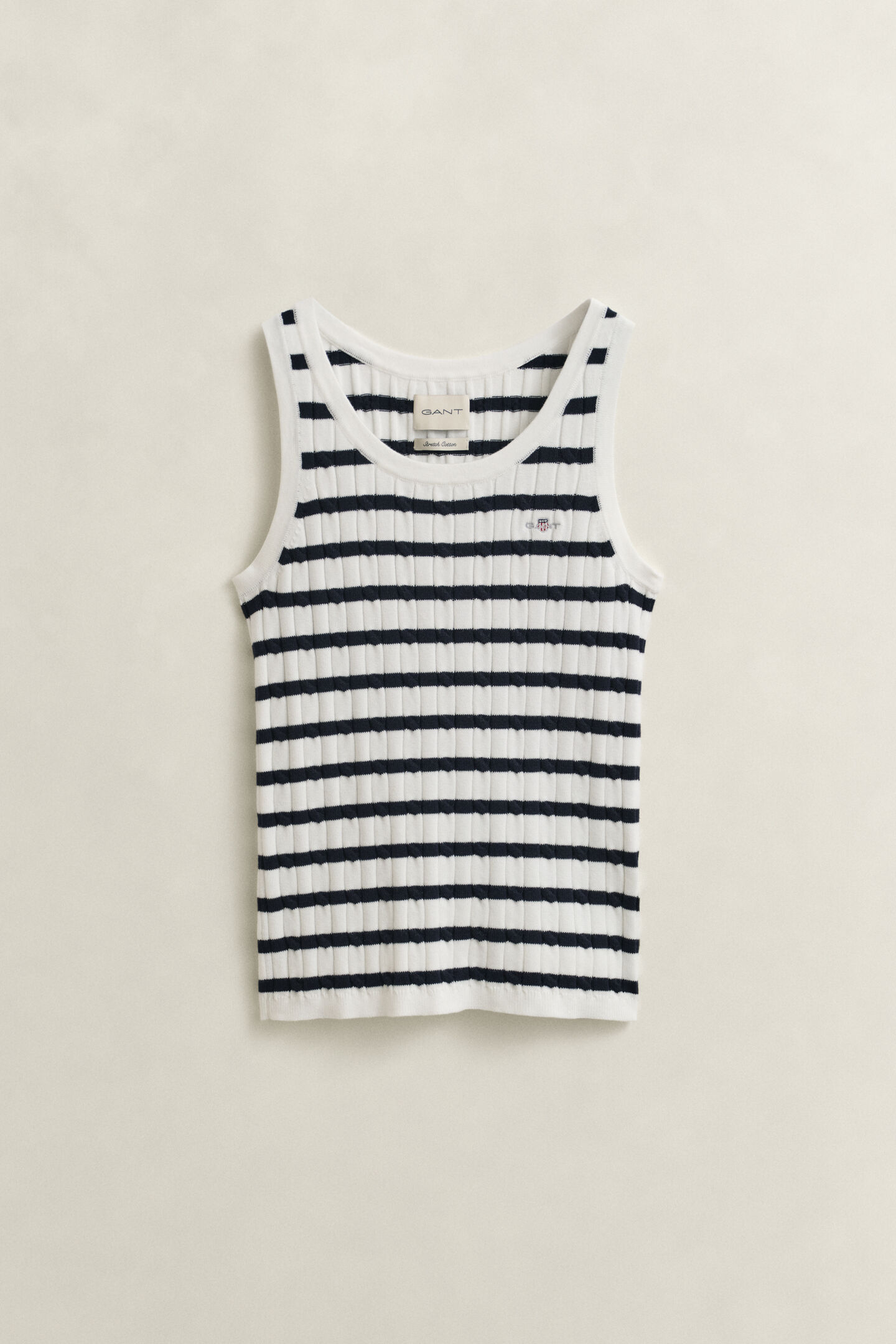 Gestreiftes Zopfstrick Tanktop