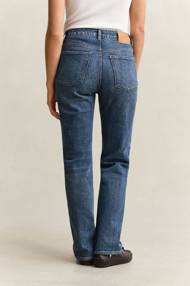 Stretch-Jeans mit geradem Bein