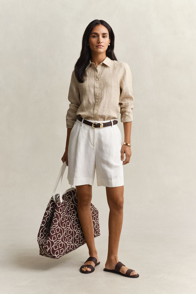 Regular Fit Leinen Bluse