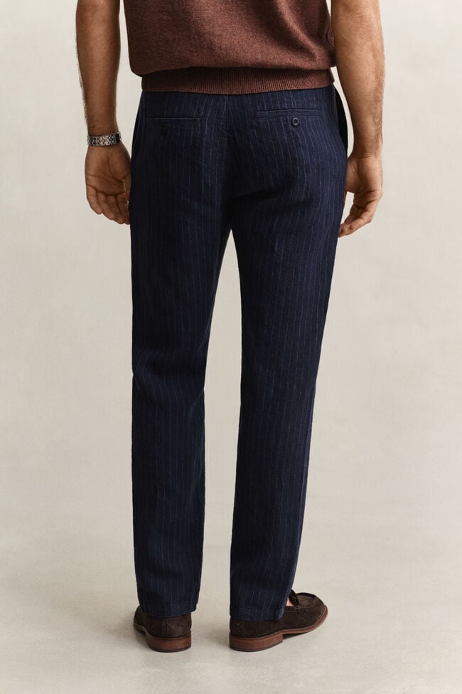 Gestreifte Leinenhose