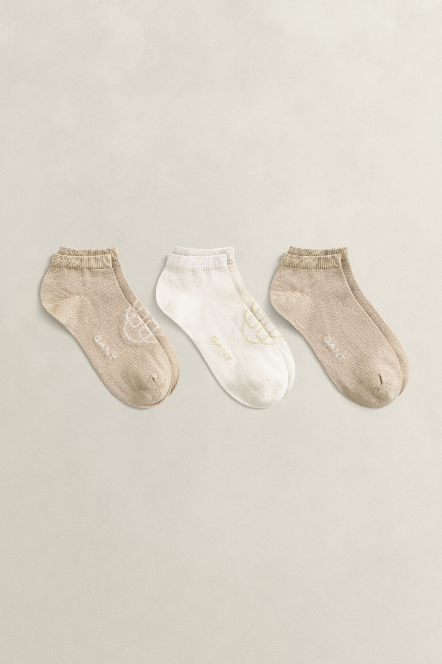 3er-Pack Kn&ouml;chelsocken Monogram & Einfarbig